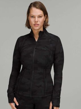LULULEMON Define Jacket in Black/Gray Camo, Sz 12.